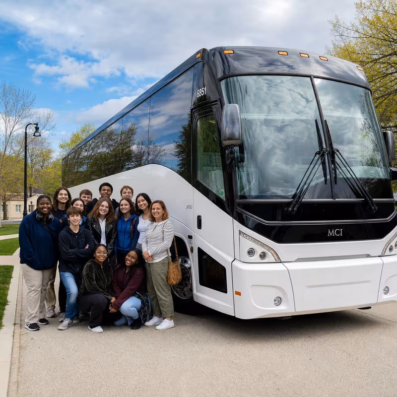Passengers loading luggage while boarding an Amarillo group shuttle